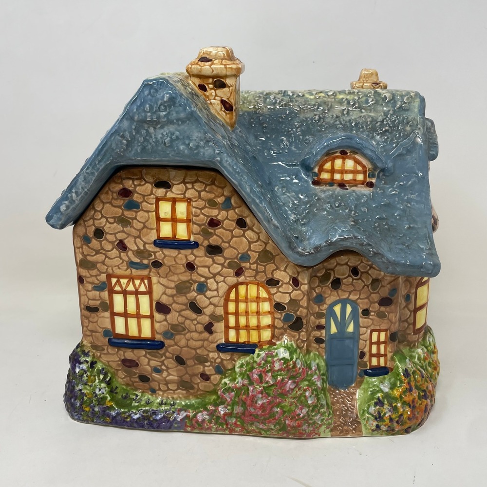 Thomas Kinkade Everett's Cottage Ceramic Cookie Jar Painter of Light Collectible